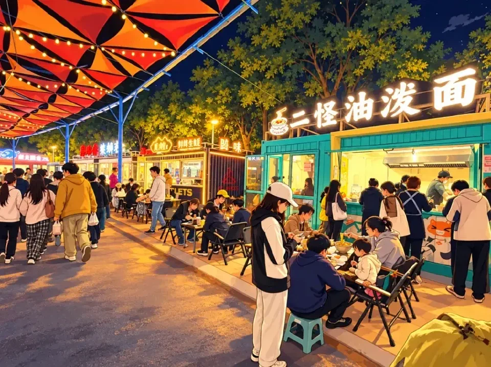 小吃摊扫码排队